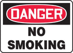 Accuform Signs® 7" x 10" Aluminum Safety Sign "DANGER NO SMOKING", Red/Black On White