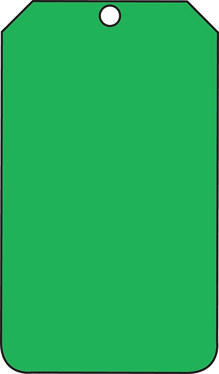 Accuform 5 3/4" x 3 1/4" PF-Cardstock Scaffold Status Tags "OK THIS..", Black On Green, 25/Pack (TSS103CTP)