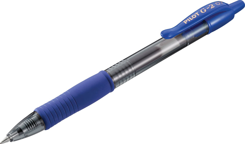 Pilot G2 Retractable Gel Pens, Fine Point, Blue Ink, 2/Pack (31032)