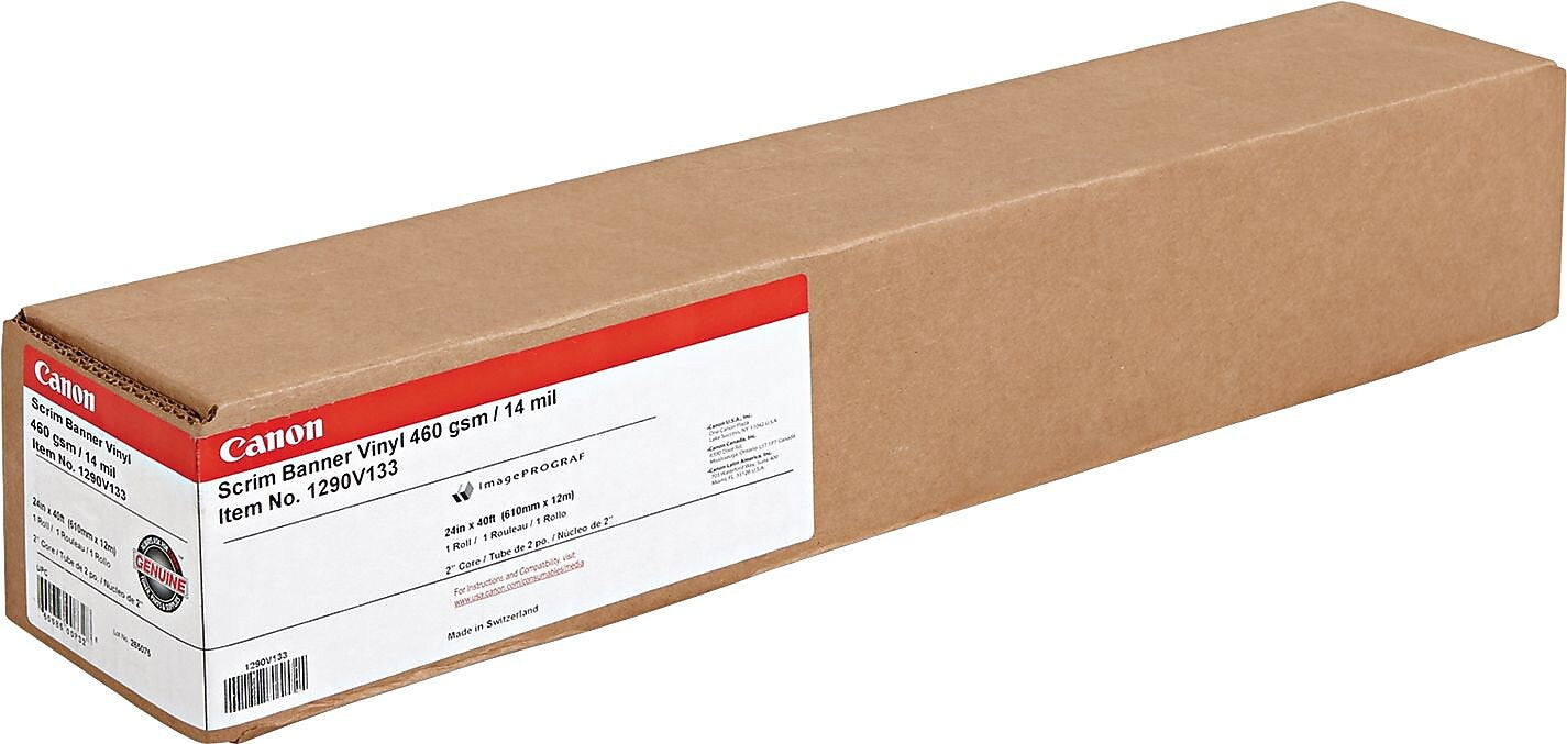 Canon Wide Format Scrim Vinyl Paper, 24" x 40' (CNM1290V133)