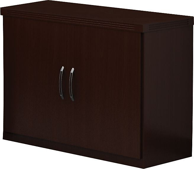 Safco Aberdeen Storage Cabinet, Mocha, 1-Shelf, 29 1/2"H