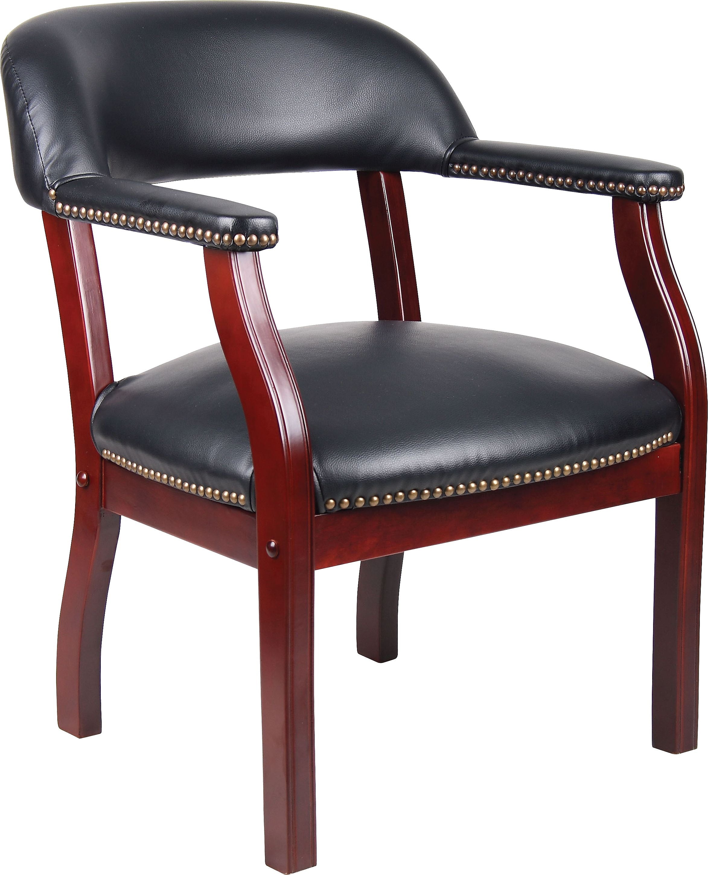 Boss Wood/Veneer Accent Chair, Black (B9540-BK)