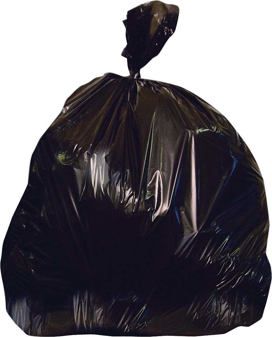Heritage AccuFit 32 Gallon Industrial Trash Bag, 33" x 44", Low Density, 1.3 Mil, Black, 5 Rolls (H6644PK R01)