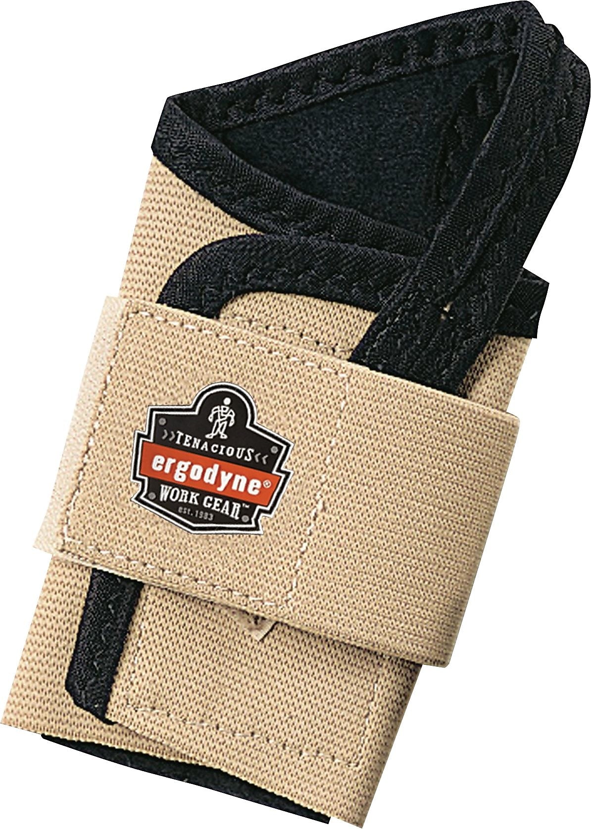 Ergodyne® ProFlex® 4000 Single Strap Wrist Support With Open Center Stay™, Tan, Small Left