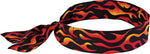 Ergodyne Chill-Its 6700 Evaporative Cooling Bandana, Red Flames, One Size, 24/Carton (12341)