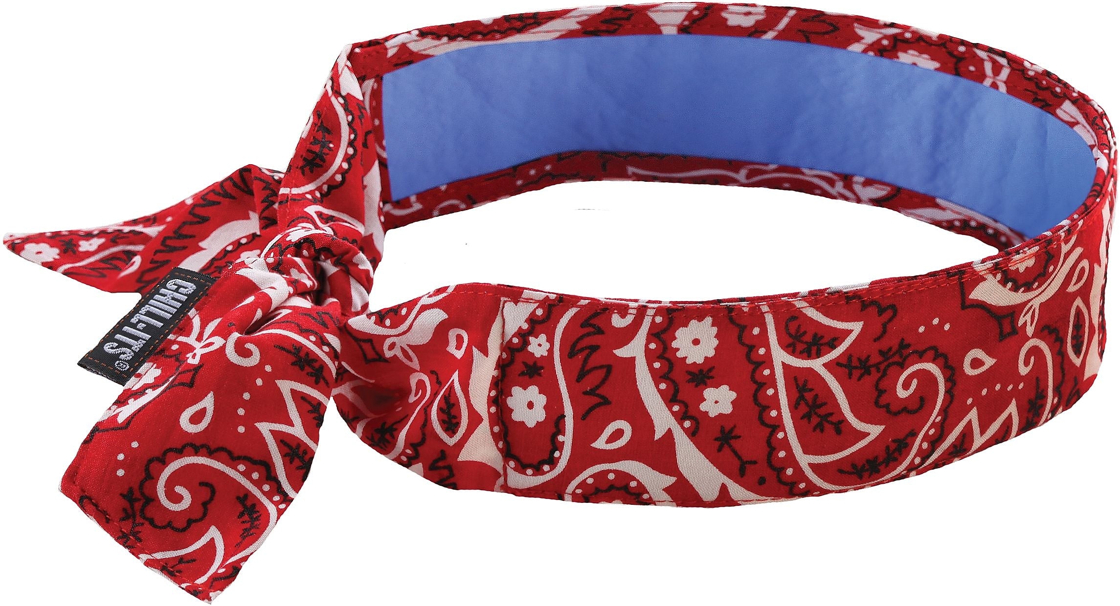 Ergodyne Chill-Its 6700 Evaporative Cooling Bandana, Red Western, One Size, 6/Carton (12563)