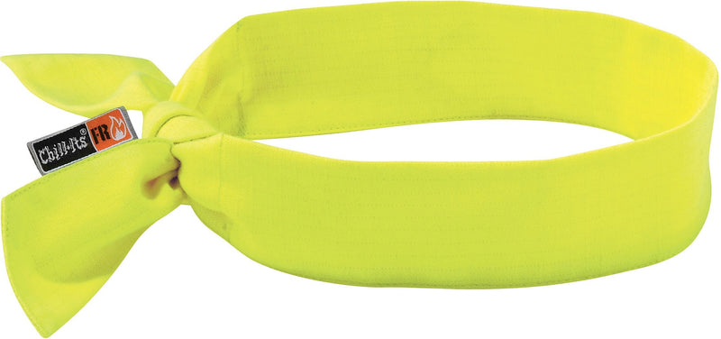 Ergodyne Chill-Its 6700 Evaporative Cooling High Visibility Bandana, Lime, One Size, 6/Carton (12601)