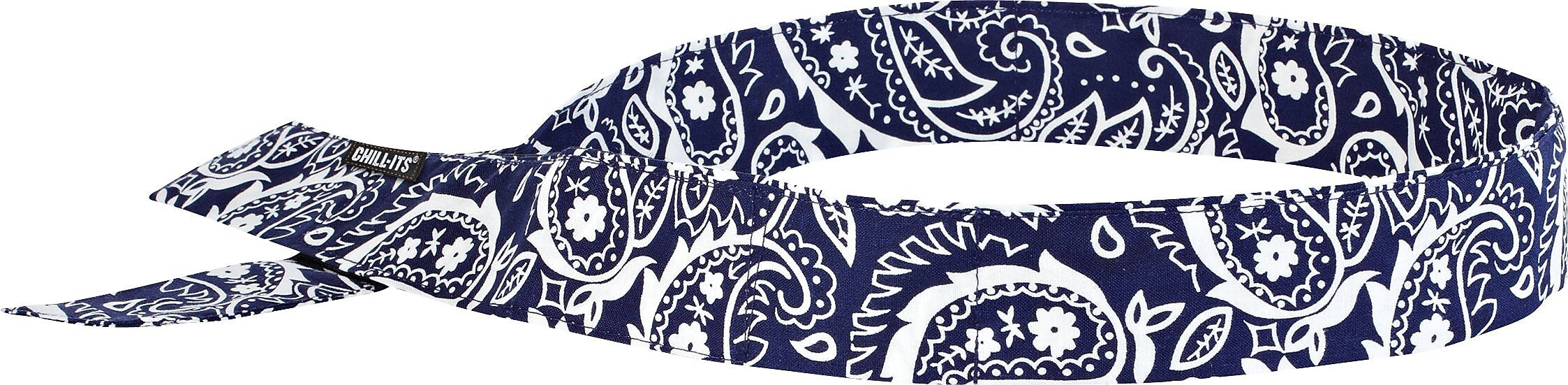 Chill-Its 6705 Evaporative Cooling Bandana, Navy Western, One Size, 24/Carton (12316)