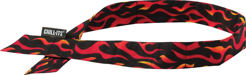 Ergodyne Chill-Its 6705 Evaporative Cooling Bandana, Flames, One Size, 24/Carton (12311)