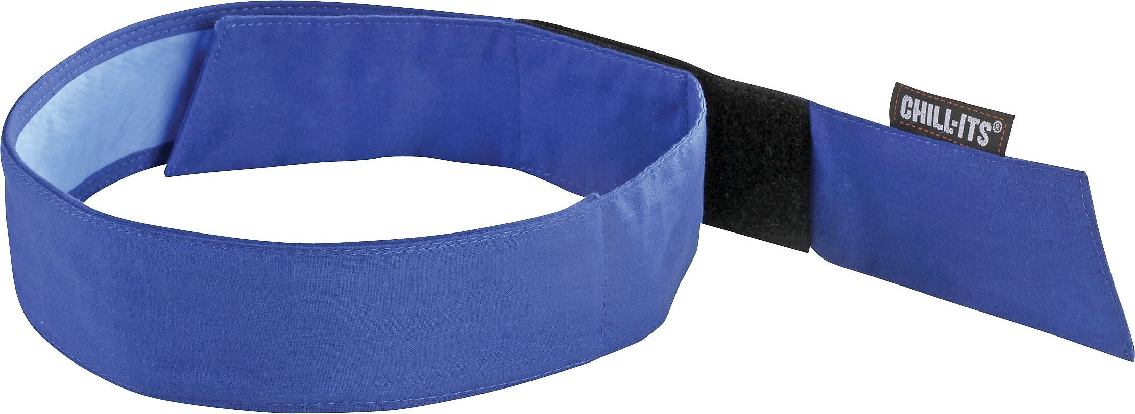 Ergodyne Chill-Its 6705CT Evaporative Cooling Bandana, Blue, One Size, 6/Carton (12577)