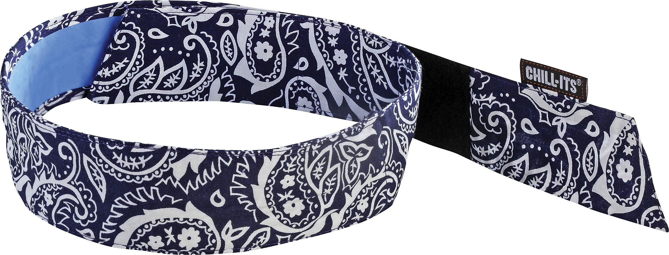 Ergodyne Chill-Its 6705CT Evaporative Cooling Bandana, Navy Western, One Size, 6/Carton (12574)