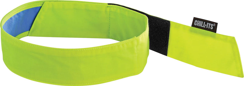 Chill-Its 6705 Evaporative Cooling Bandana, Lime, One Size, 6/Carton (12576)
