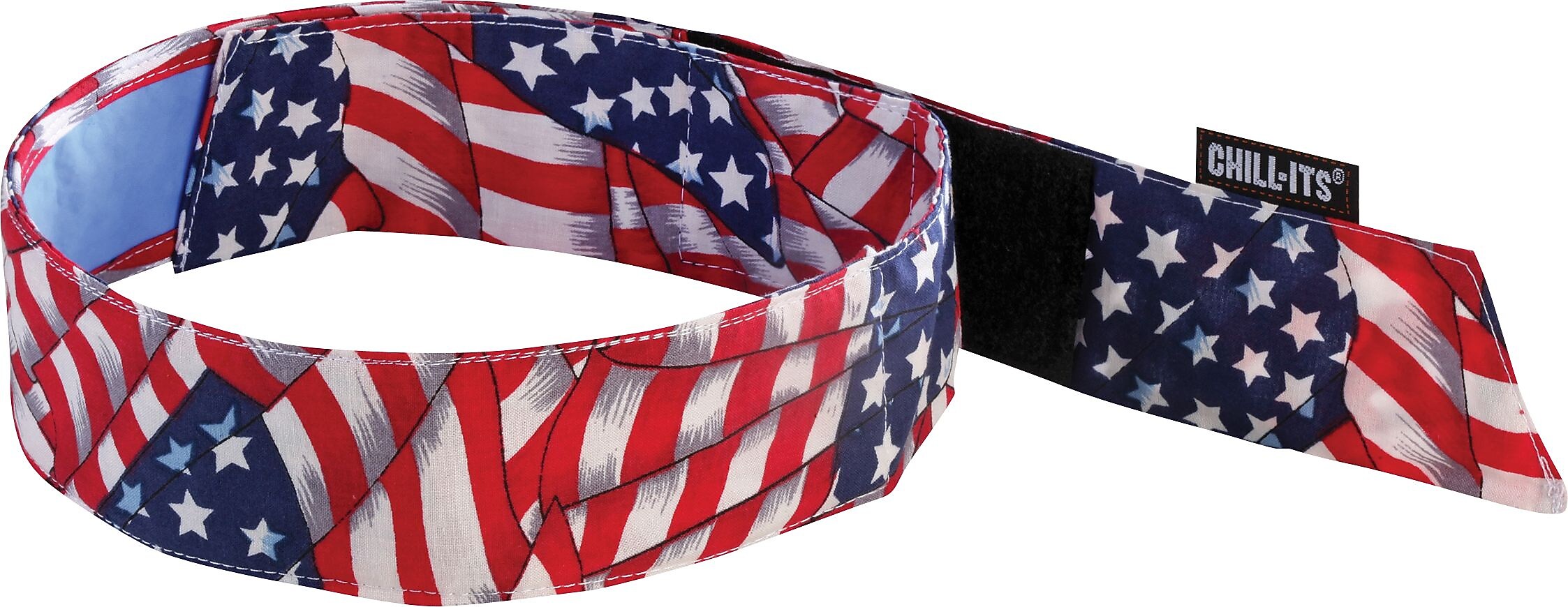 Ergodyne Chill-Its 6705CT Evaporative Cooling Bandana, Stars and Stripes, One Size, 6/Carton (12571)