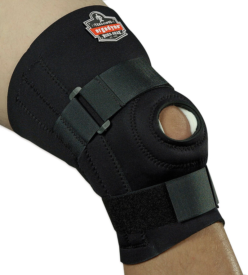 Ergodyne® ProFlex® Knee Sleeve With Open Patella/Spiral Stays, Black, XL