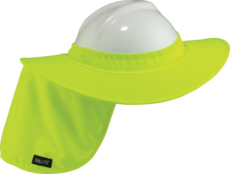 Ergodyne Chill-Its Hard Hat Brim and Neck Shade, Polyester, Lime (12640)