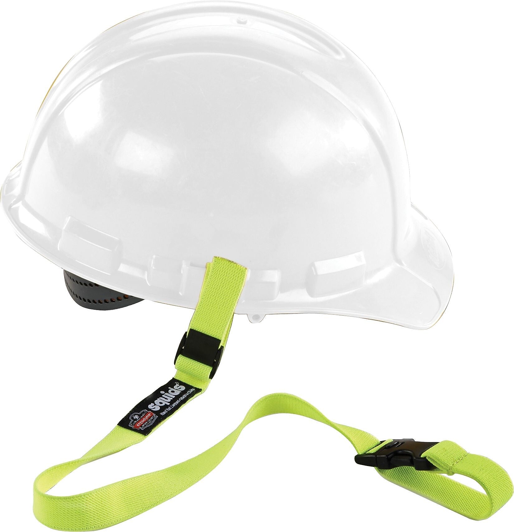 Ergodyne Squids Elastic Band Tether, Plastic, Lime, 6/Carton (19150)