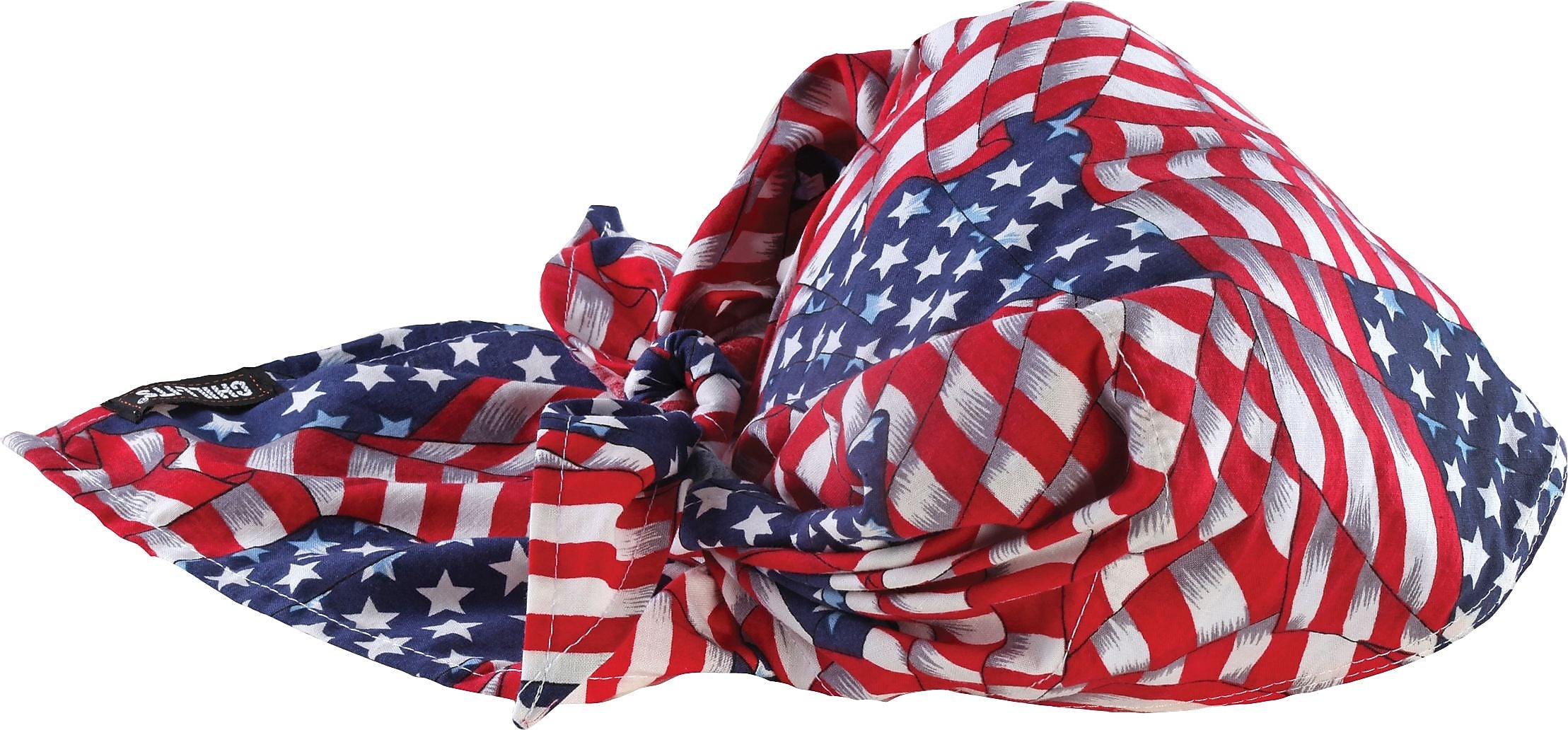 Chill-Its 6710 Evaporative Cooling Towel, Stars and Stripes, One Size, 6/Carton (12581)