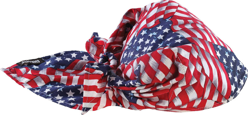 Chill-Its 6710 Evaporative Cooling Towel, Stars and Stripes, One Size, 6/Carton (12581)