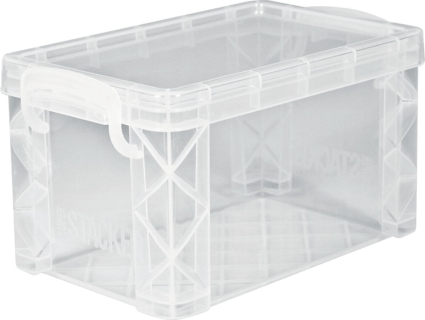 Super Stacker Storage Boxes, Hold 400 3 x 5 Cards, Plastic, Clear