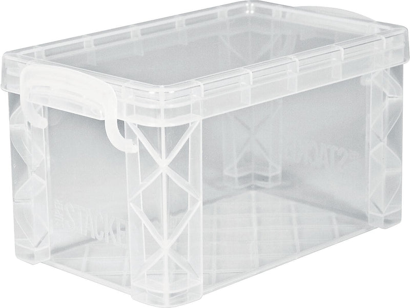 Super Stacker Storage Boxes, Hold 400 3 x 5 Cards, Plastic, Clear