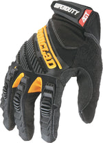 Ironclad Synthetic Leather SuperDuty Gloves, Black/Yellow, Extra Large, 1 Pair (SDG2-05-XL)