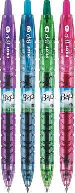 Pilot B2P Retractable Gel Pen, Fine Point, 0.7 mm, Assorted Ink, 4/Pack (PIL36620)