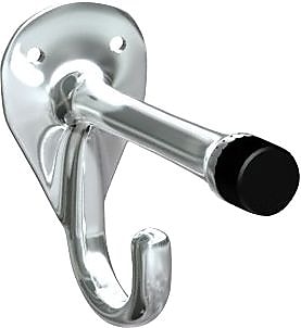 ASI Coat & Bumper Hook, Chrome, 4/Pack (10-0714-PK)