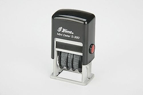AbilityOne Self Inking Line Dater, 6 Phrases, w/ Black Ink Pad