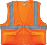 Ergodyne GloWear 8220Z High Visibility Sleeveless Safety Vest, ANSI Class R2, Orange, Large (21115)
