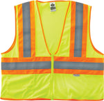 Ergodyne GloWear® 8230Z High Visibility Sleeveless Safety Vest, ANSI Class R2, Lime, 4XL/5XL (21329)