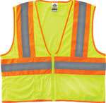 Ergodyne GloWear® 8229Z High Visibility Sleeveless Safety Vest, ANSI Class R2, Lime, 4XL/5XL (21299)