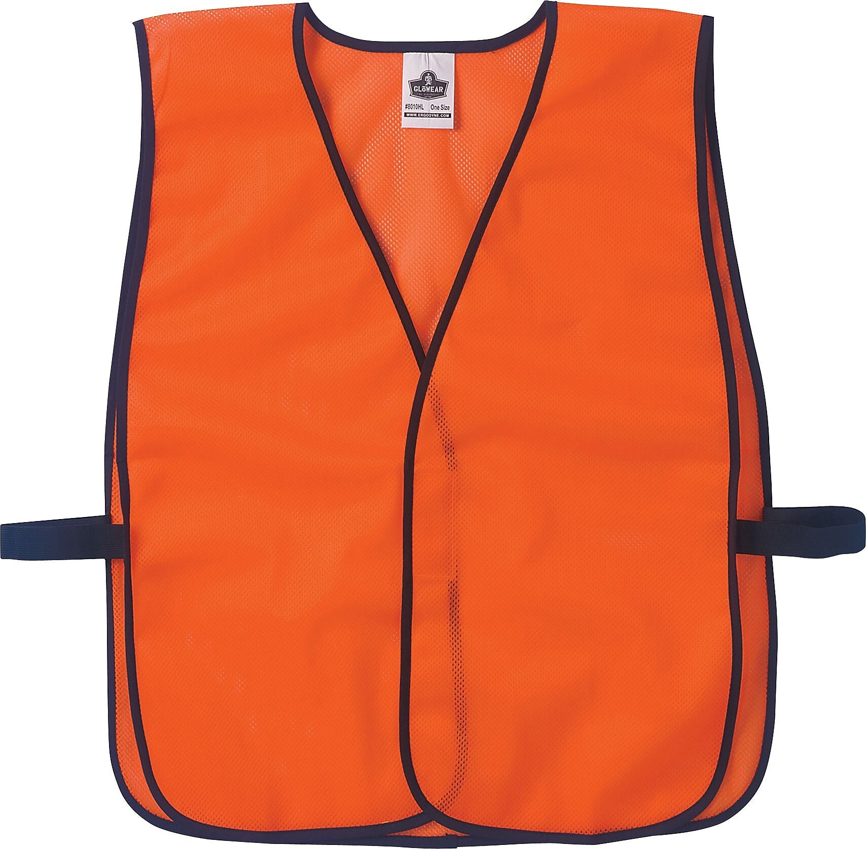 Ergodyne GloWear 8040HL High Visibility Sleeveless Safety Vest, Orange, One Size, 24/Carton (20010)