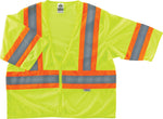 Ergodyne GloWear 8330Z High Visibility Short Sleeve Safety Vest, ANSI Class R3, Lime, 2XL/3XL (22187)