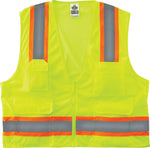 Ergodyne GloWear 8248Z High Visibility Sleeveless Safety Vest, ANSI Class R2, Lime, S/M (24073)