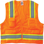 Ergodyne GloWear 8248Z High Visibility Sleeveless Safety Vest, ANSI Class R2, Orange, Large (24065)