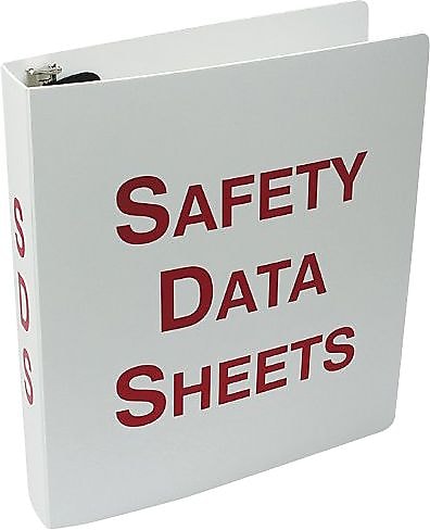 Accuform SDS Safety Data Sheets 2 1/2" 3-Ring Binder, White/Red (ZRS634)