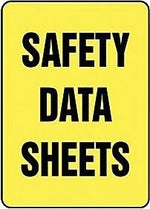 Accuform Signs® Safety Data Sheets Sign, 14" x 10", Plastic, Yellow