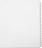 AbilityOne SKILCRAFT Numeric 26-50 Table of Contents Sheets, Printed26-50, 1 Set, Clear Divider