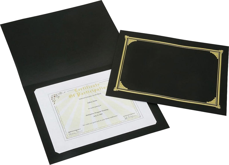 AbilityOne One SKILCRAFT Heavy Linen General Certificate Holders, 9.75" x 12.5",  5/Pack (NSN5195770)