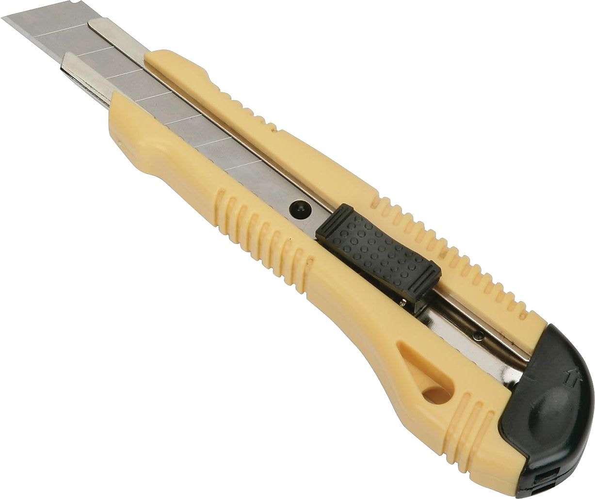 AbilityOne SKILCRAFT Snap-off Blade Heavy-duty Utility Knife, 6.75" Polymer Handle, Steel Blade, Yellow, Silver