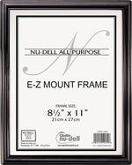 EZ Mount Document Frame, Plastic, 8 1/2 x 11, Black
