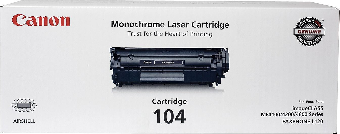 Canon 104 Black Standard Yield Toner Cartridge (0263B001)