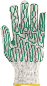Whizard® Heavy Duty Slipguard Cut Resistant Glove, White/Green, Large, 6/Pk
