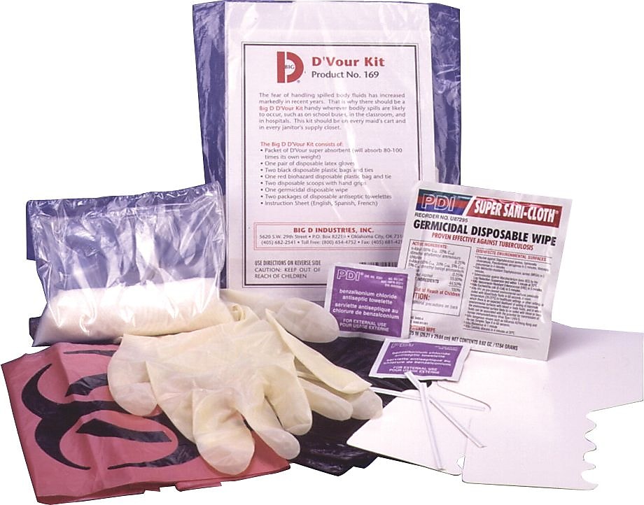 Big D® D'Vour Clean-Up Kit, 6/Carton