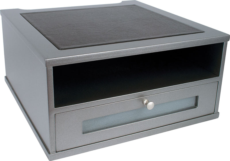 Victor Technology Wood Monitor Riser, Classic Silver (S1175)