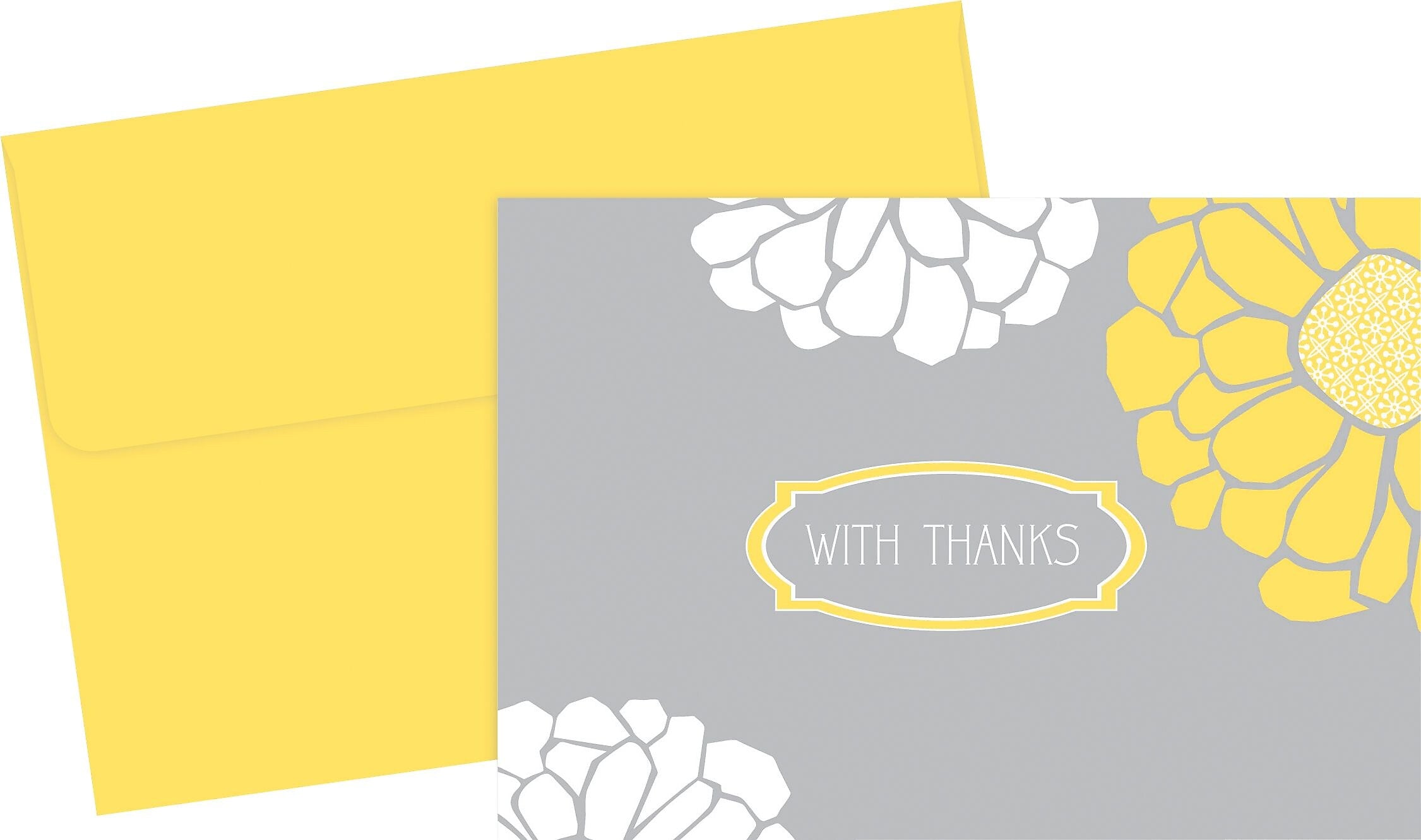 Great Papers Sunny Flowers Matte Personal Thank You Notecards, Multicolor, 24/Pack (2014017)