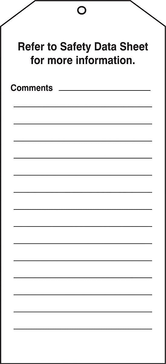 Accuform Signs® GHS Jumbo Tags, 8.5" x 3.875", 5/Pack