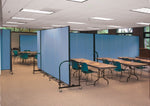 Screenflex® 13-Panel FREEstanding™ Portable Room Dividers, 6'H x 24'1"L, Grey