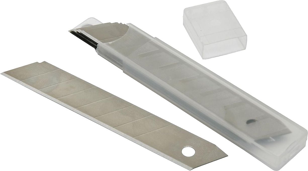 AbilityOne Skilcraft Utility Knife Snap-off Replacement Blades, Steel, 10/Pack, Silver (NSN6218439)