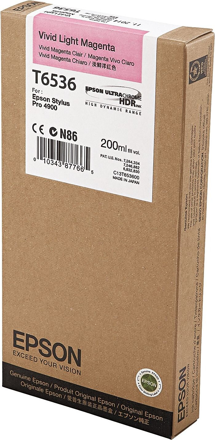 Epson T6536 Light Magenta Standard Yield Ink Cartridge (3717895)